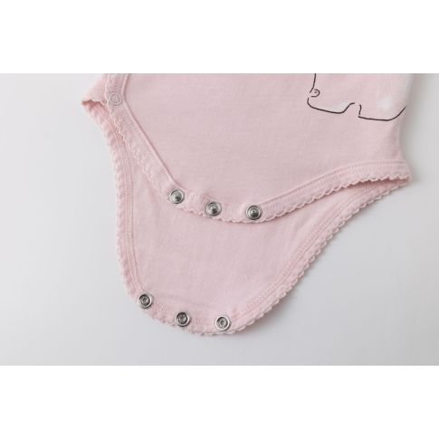 Σετ Βρεφικά Φορμάκια Cute Elephants Pink/ White