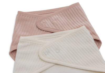 Σαλιάρα Μπαντάνα Velvet Rib Wild Rose/Ivory 2τμχ