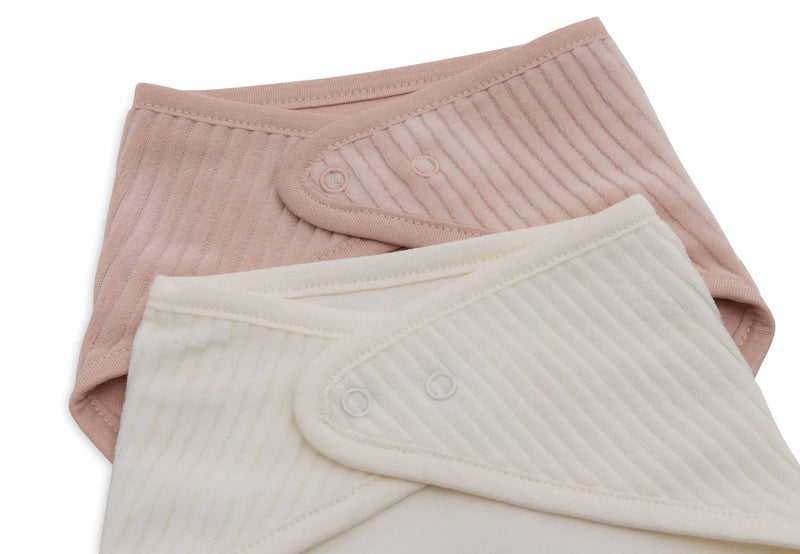 Σαλιάρα Μπαντάνα Velvet Rib Wild Rose/Ivory 2τμχ