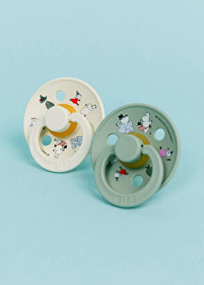 Πιπίλα Moomin Colour Latex Friends Ivory / Sage 6+m 2τμχ