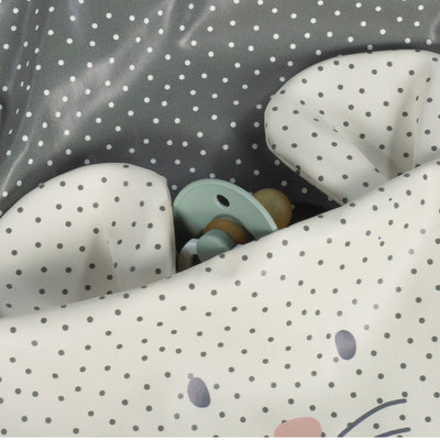 Αδιάβροχη Σαλιάρα-Ποδιά με Μανίκια Poppy Mouse Olive