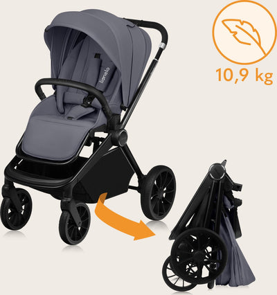 Βρεφικό Καρότσι Mika Plus Gray Stone Lionelo