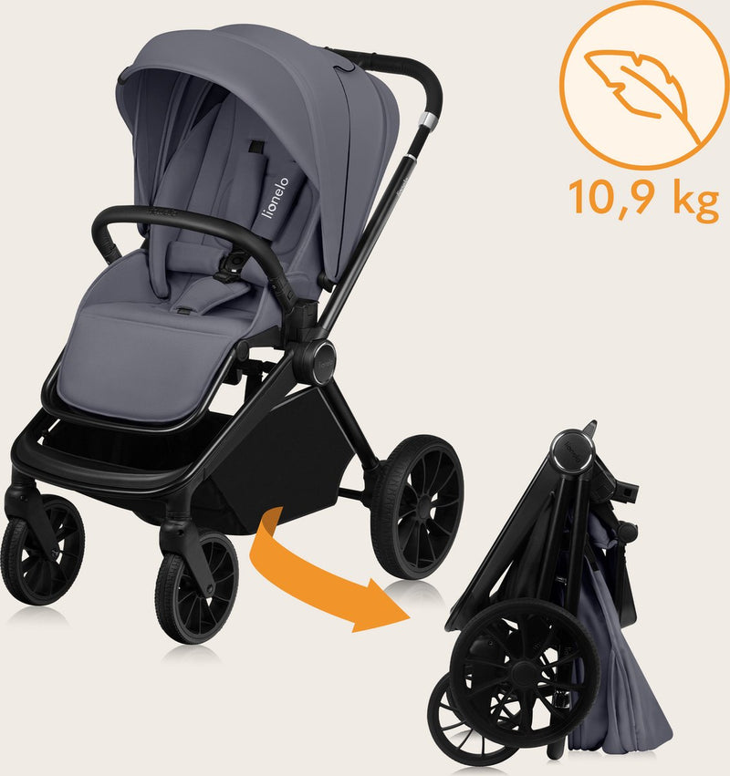 Βρεφικό Καρότσι Mika Plus Gray Stone Lionelo