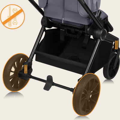 Βρεφικό Καρότσι Mika Plus Green Olive Lionelo