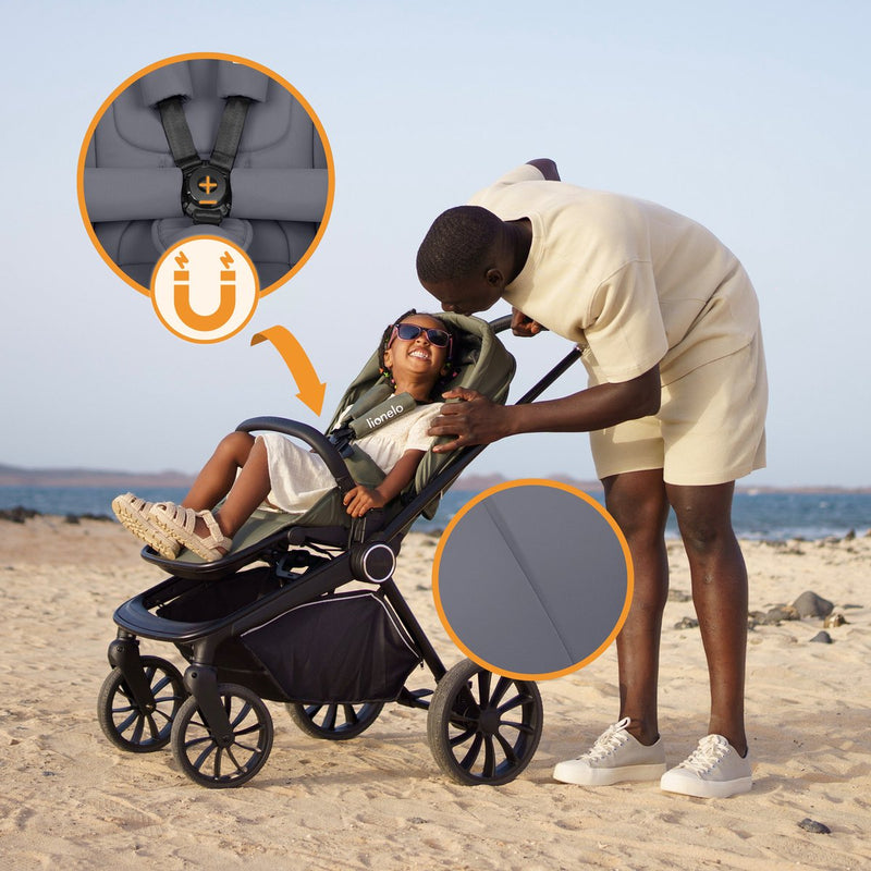 Βρεφικό Καρότσι Mika Plus Green Olive Lionelo