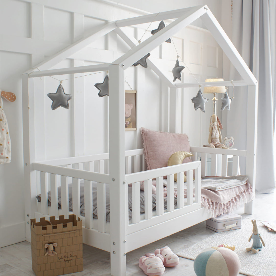 Παιδικό Κρεβάτι Housebed Λευκό 200x90cm 10cm Ποδαράκι -  10% Έκπτωση Στο Στρώμα