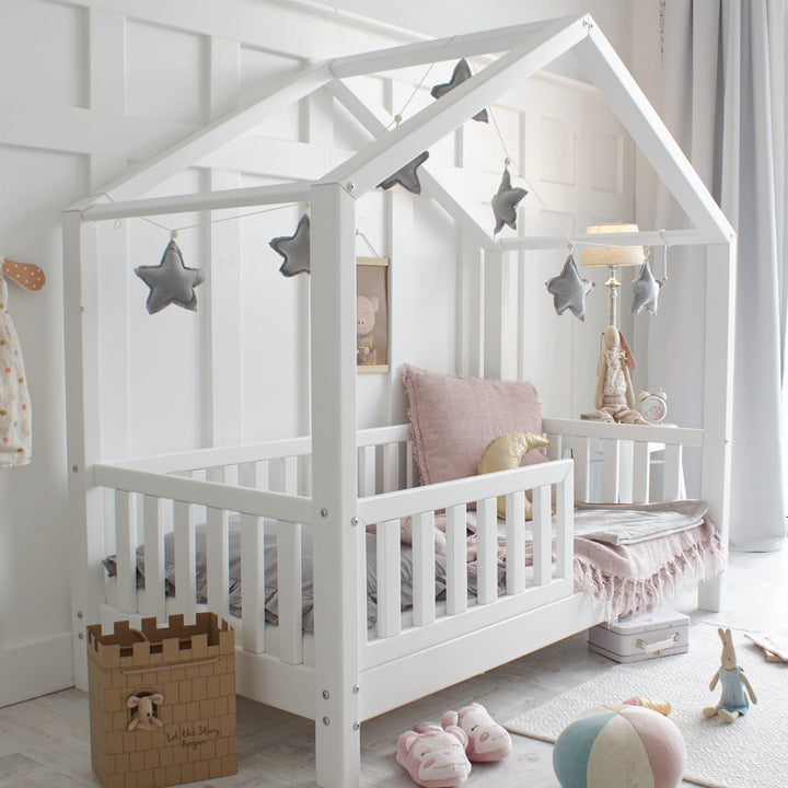 Παιδικό Κρεβάτι Housebed Λευκό 200x90cm 10cm Ποδαράκι -  10% Έκπτωση Στο Στρώμα