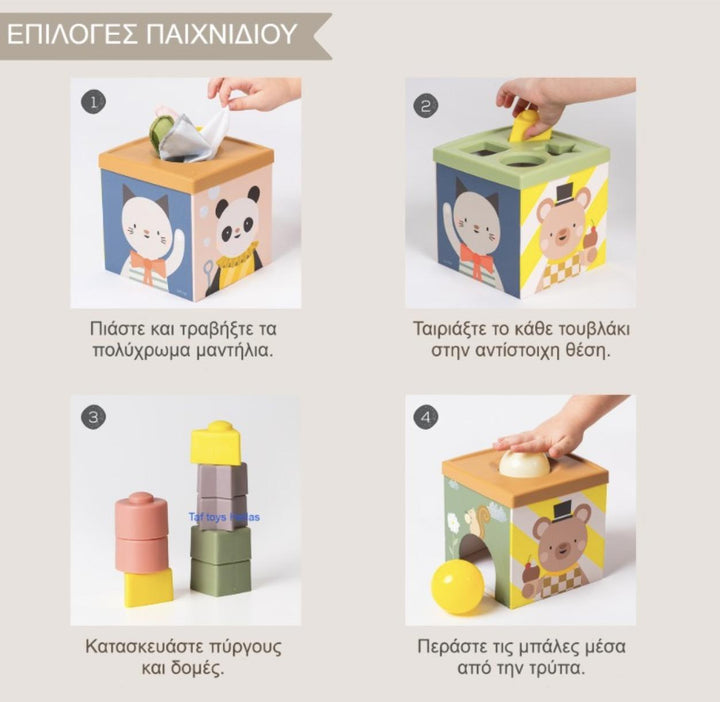 Εκπαιδευτικό Παιχνίδι Δραστηριοτήτων Pop Up Tissue Box 6+m