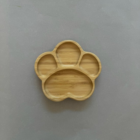 Πιατάκι Οικολογικό Bamboo Με Aντιολισθητική Bάση Paw