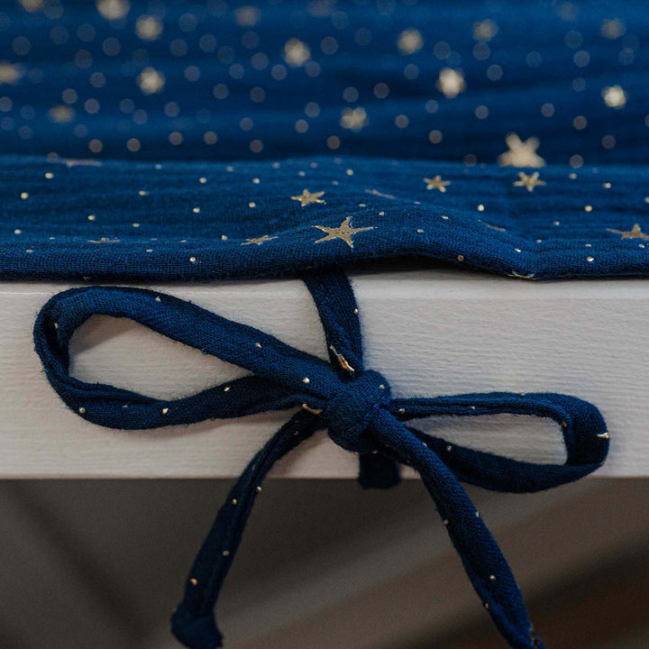 Κουρτίνα Κρεβατιού - Canopy Navy Blue Gold Stars 400cm