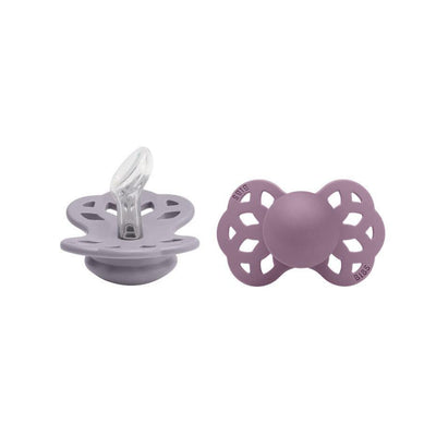 Πιπίλα Infinity Anatomical Σιλικόνης 0-6m Fossil Grey/ Mauve 2τμχ