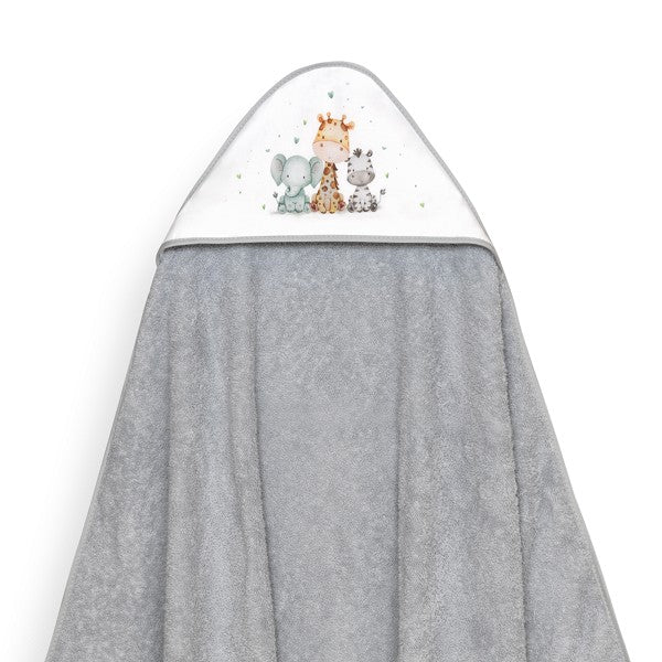 Σετ Μπουρνούζι & Σαλιάρα Elefante Grey