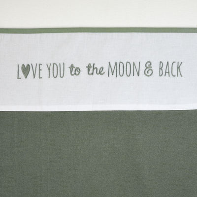 Σεντόνι 100x150cm Love You To The Moon And Back Forest Green
