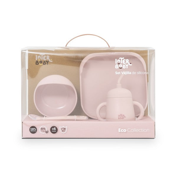 Σετ Φαγητού Σιλικόνης Pink
