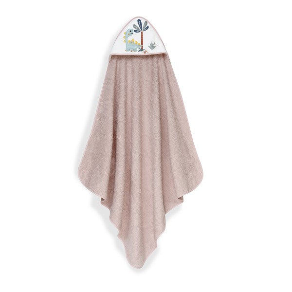 Σετ Μπουρνούζι & Καπέλο Μπάνιου Dino Dark Pink