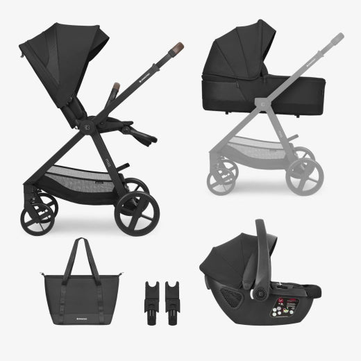 Παιδικό Καρότσι Mia 3 Σε 1 Black KikkaBoo