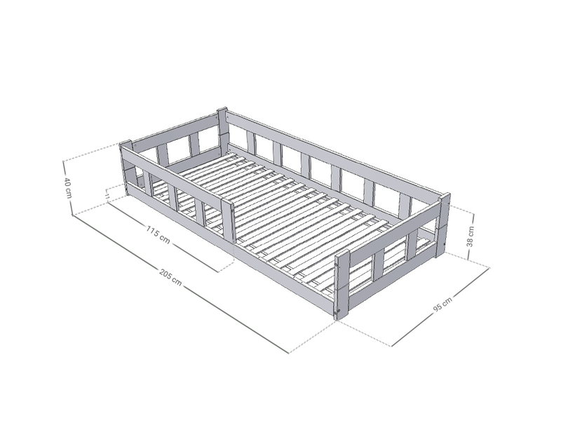 Παιδικό Κρεβάτι Μοντεσσόρι Fence Plus Με 2ο Κρεβάτι - 10% Έκπτωση στο Στρώμα