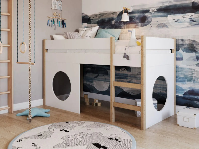 Υπερυψωμένο Παιδικό Κρεβάτι - Σοφίτα Loft YappyKids Λευκό 200x90 cm