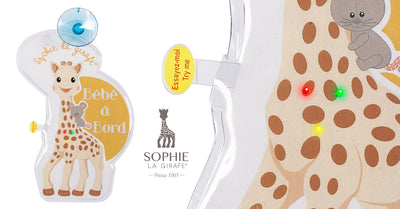 Σήμα Baby on Board Με Φωτάκια Sophie La Girafe