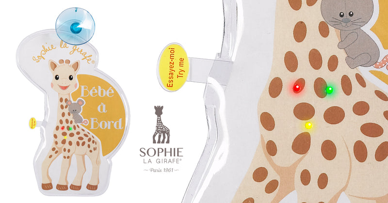 Σήμα Baby on Board Με Φωτάκια Sophie La Girafe