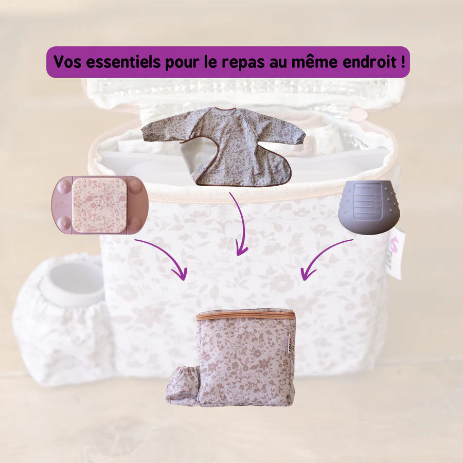 Bundle Fleur De Jardin Rose Cover & Catch με Πιατάκι και Dinky Cup BLW