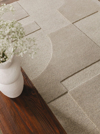 Μάλλινο Χαλί Light Grey