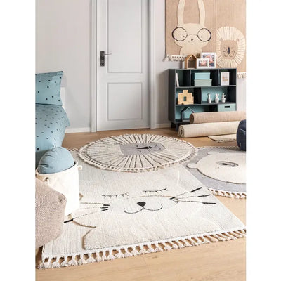 Παιδικό Χαλί Momo Cream Ø120cm