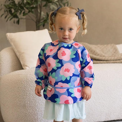 Αδιάβροχη Σαλιάρα-Ποδιά με Μανίκια Floral 6-24m