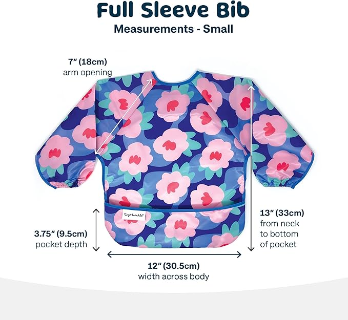 Αδιάβροχη Σαλιάρα-Ποδιά με Μανίκια Floral 6-24m