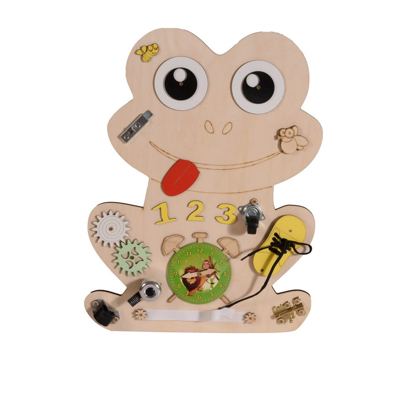 Ξύλινος Εκπαιδευτικός Πίνακας Moni Toys Montessori Frog