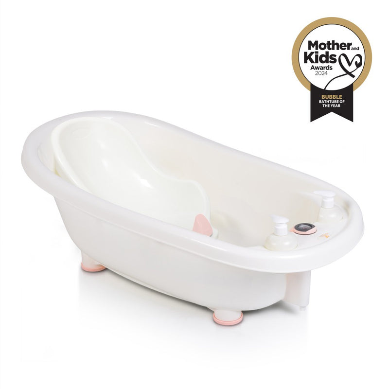 Βρεφική Μπανιέρα Mε Θερμόμετρο Bubble Pink