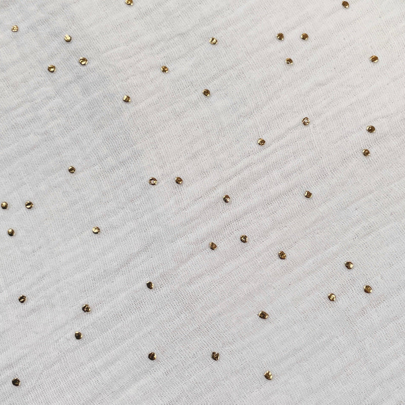 Κουρτίνα Κρεβατιού - Canopy White Gold Dots