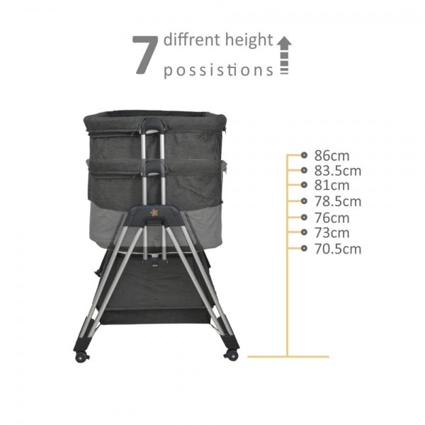Λίκνο Συγκοίμησης Pearl Graphite BebeStars