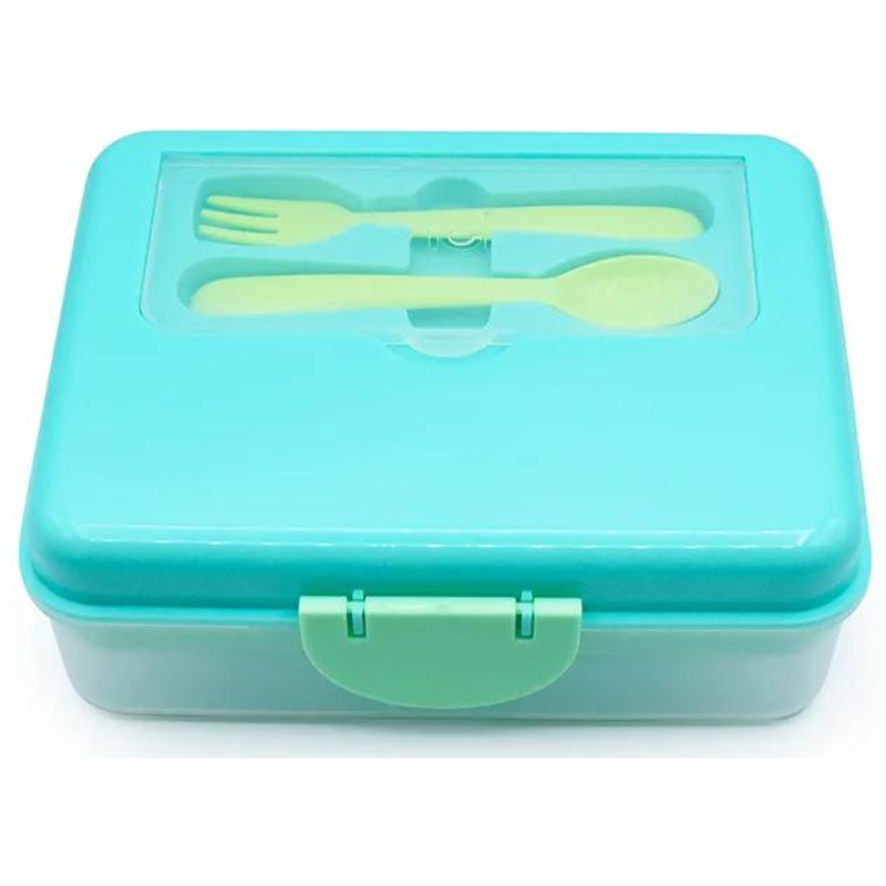 Φαγητοδοχείο Διώροφο Bento Lime-Mint-Blue