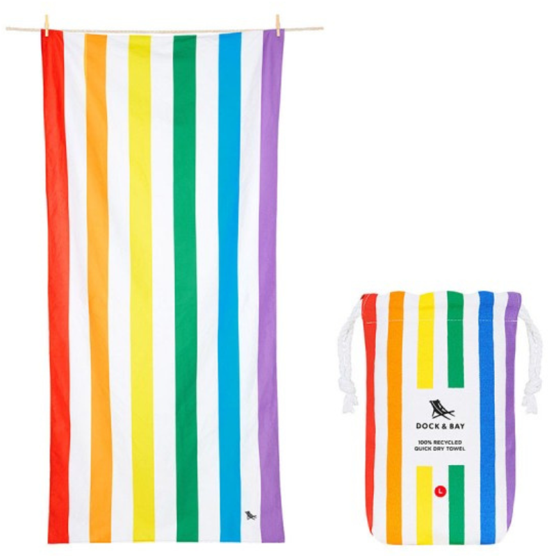 Υπερ-Απορροφητική Πετσέτα Θαλάσσης Quickdry Summer Rainbow Skies Large