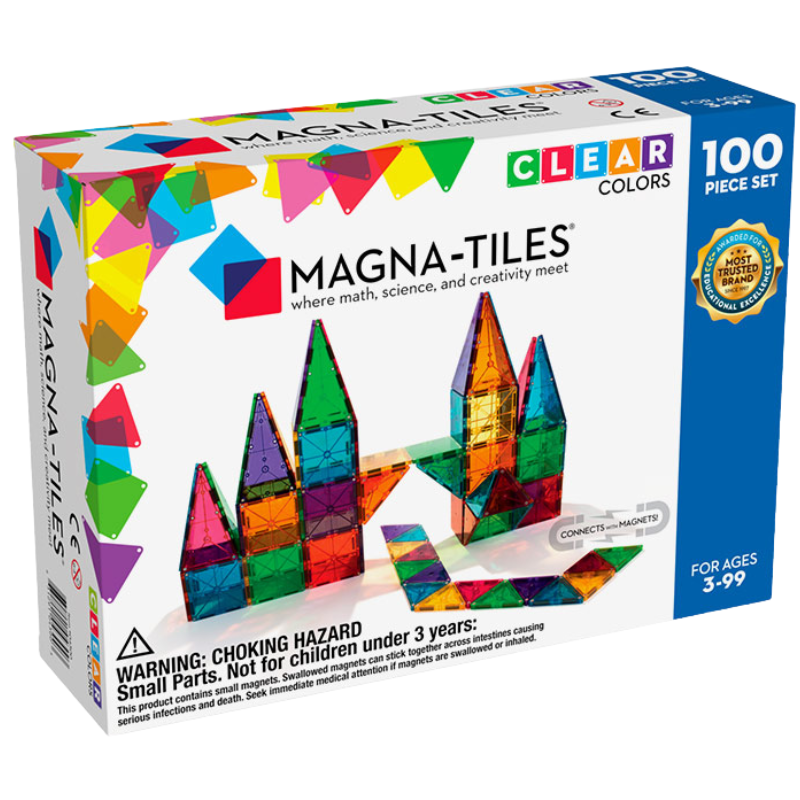 Μαγνητικό Παιχνίδι 100 Κομματιών Clear Colors Magna Tiles