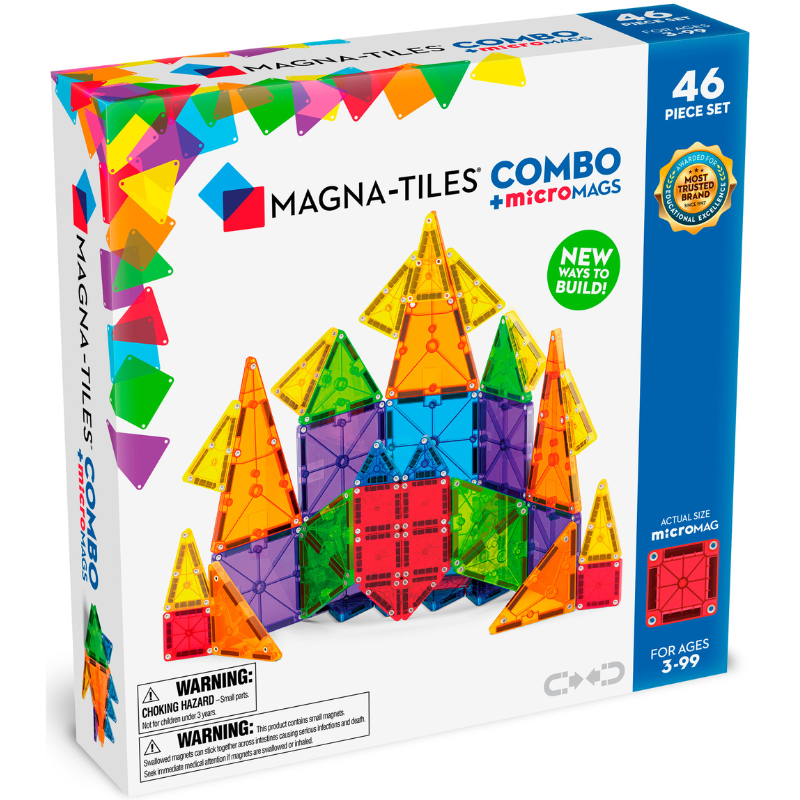 Μαγνητικό Παιχνίδι 46 Κομματιών Combo + Micromags Magna Tiles