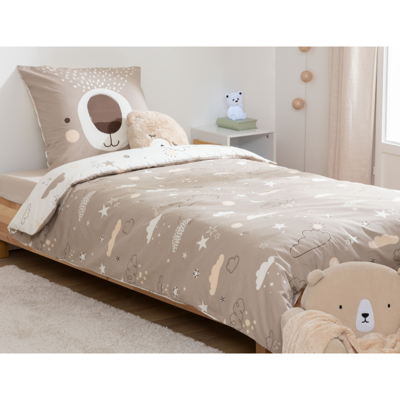 Σετ Μονή Παπλωματοθήκη & Μαξιλαροθήκη Bear 140x200cm