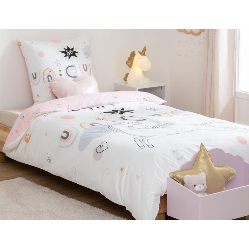 Σετ Μονή Παπλωματοθήκη & Μαξιλαροθήκη Unicorn 140x200cm