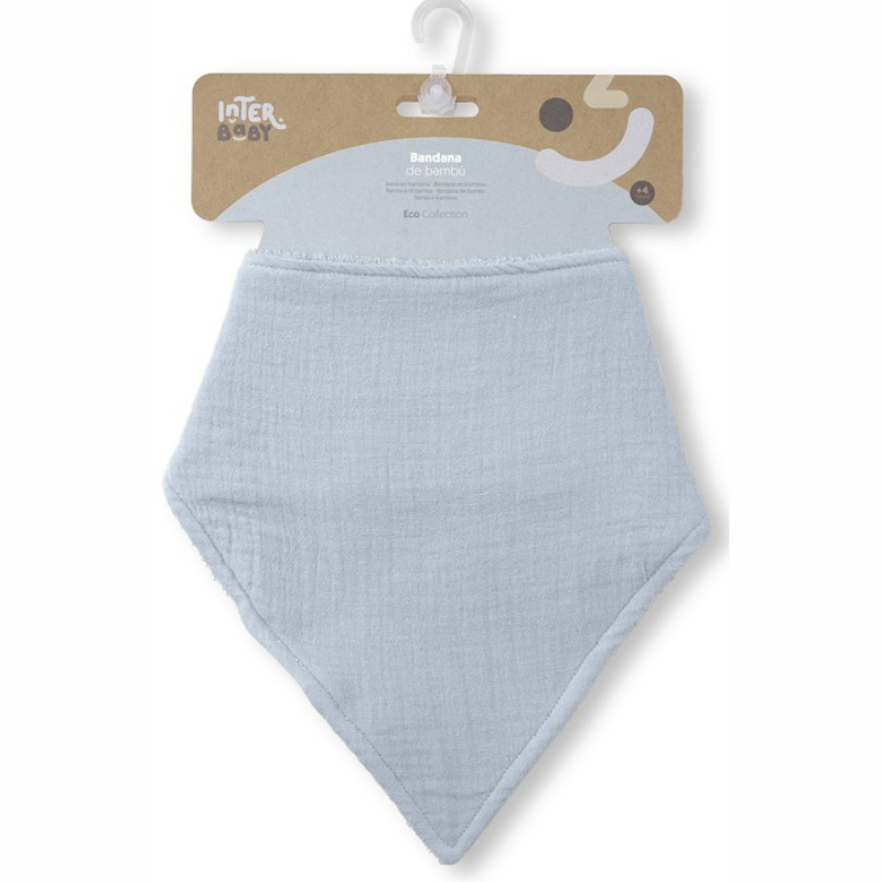 Σαλιάρα Μπαντάνα Bamboo Blue Interbaby