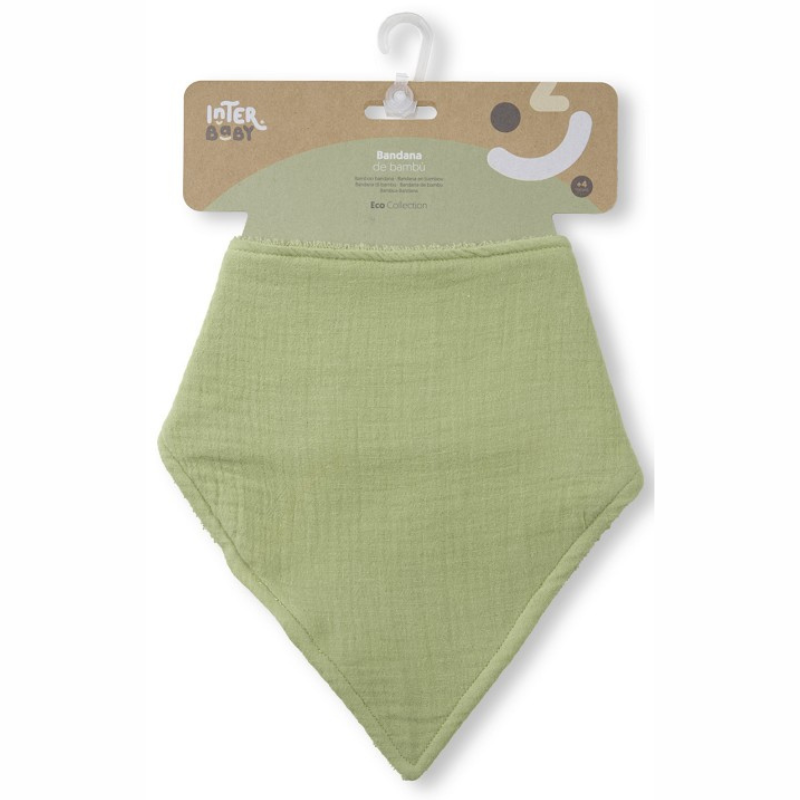 Σαλιάρα Μπαντάνα Bamboo Olive Interbaby