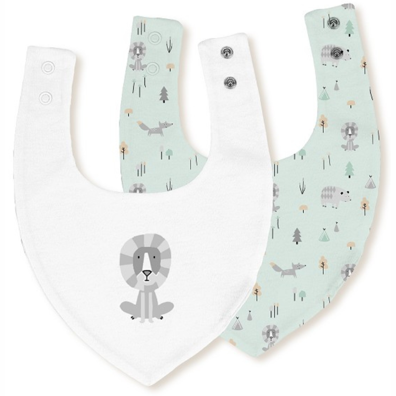 Σαλιάρα Μπαντάνα Fox Blue Σετ 2τμχ Interbaby