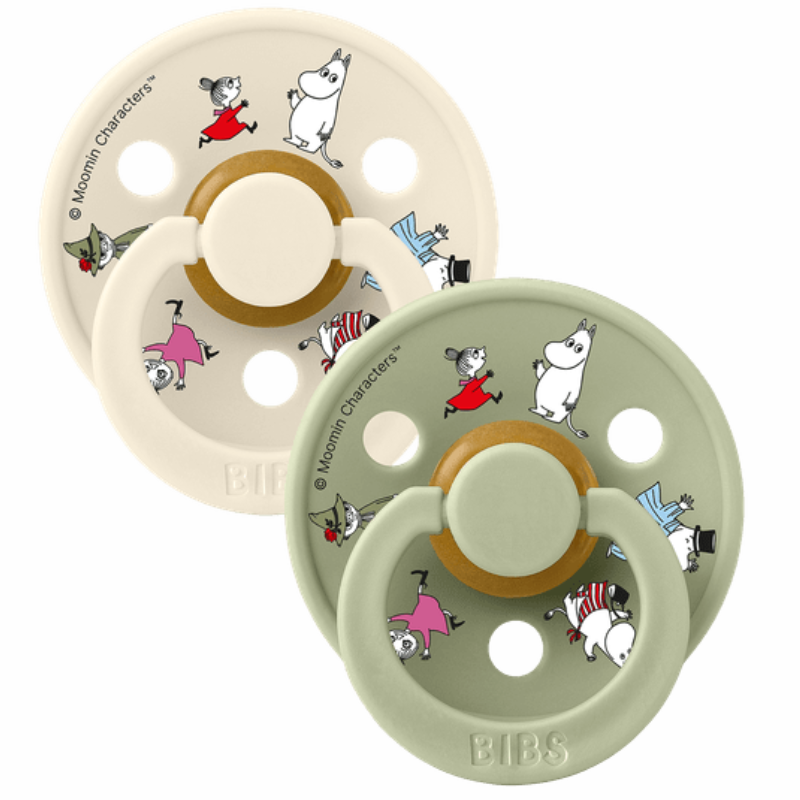 Πιπίλα Moomin Colour Latex Friends Ivory / Sage 6+m 2τμχ