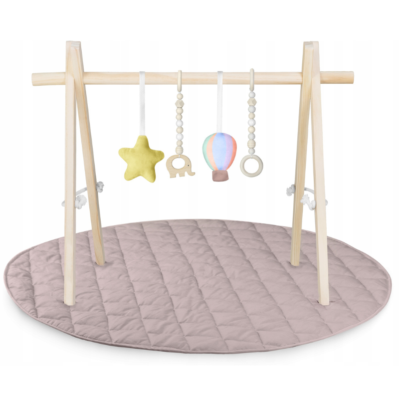 Ξύλινο Γυμναστήριο με Χαλάκι & Παιχνίδια Anis Set Lionelo