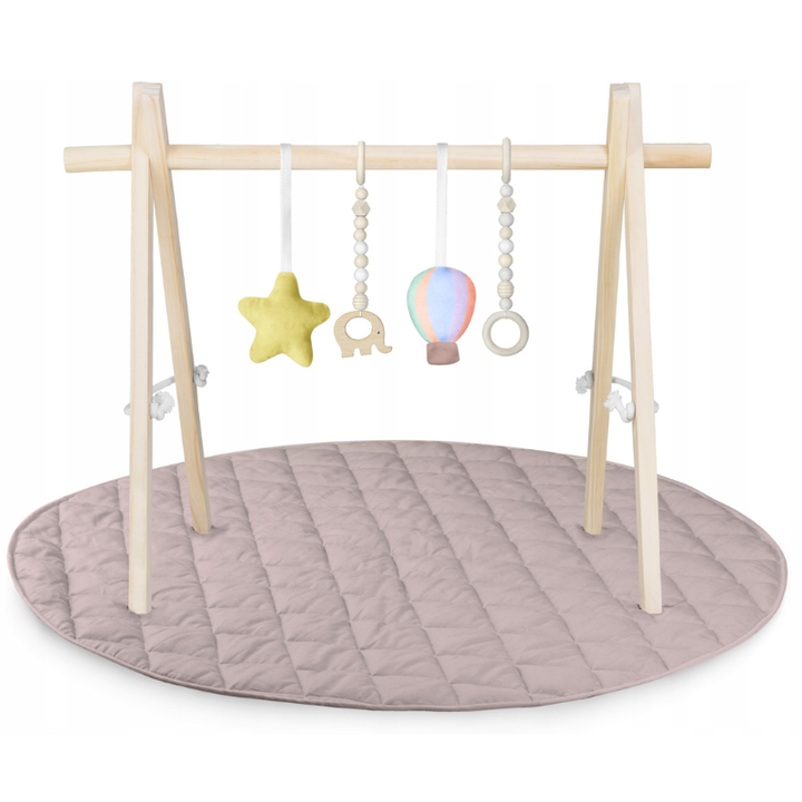 Ξύλινο Γυμναστήριο με Χαλάκι & Παιχνίδια Anis Set Lionelo