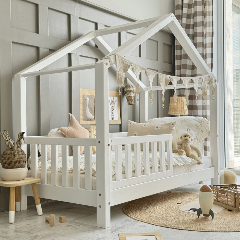Παιδικό Κρεβάτι Housebed Λευκό 200x90cm 10cm Ποδαράκι -  10% Έκπτωση Στο Στρώμα