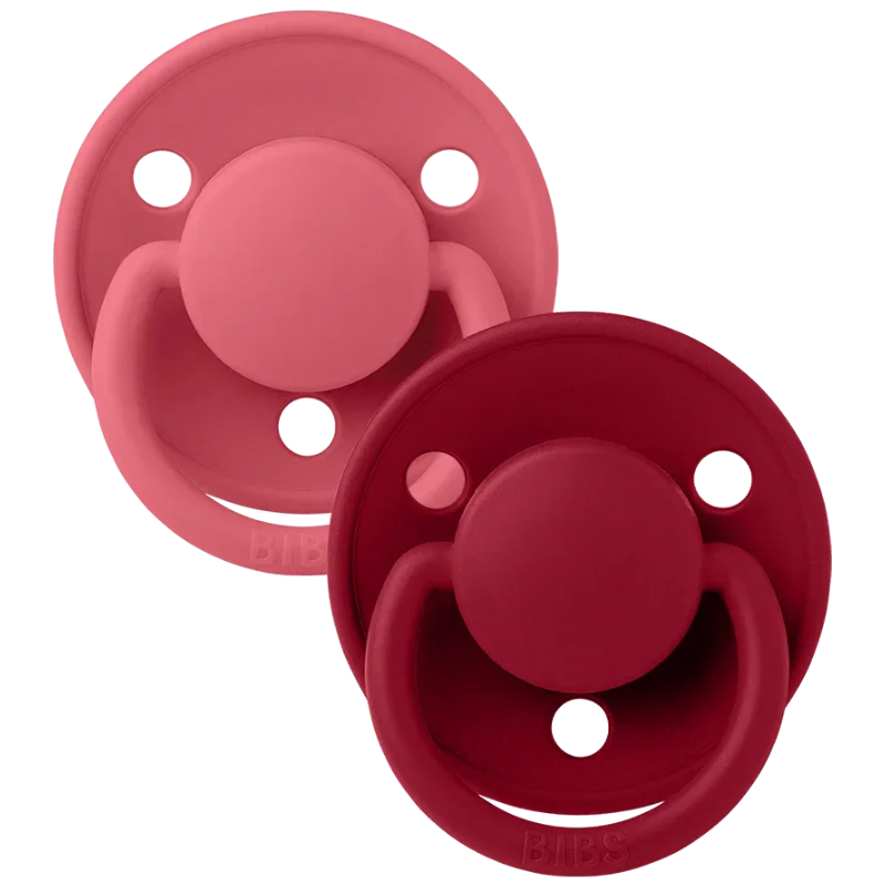 Πιπίλα De Lux Σιλικόνης Coral/ Ruby One Size 2τμχ