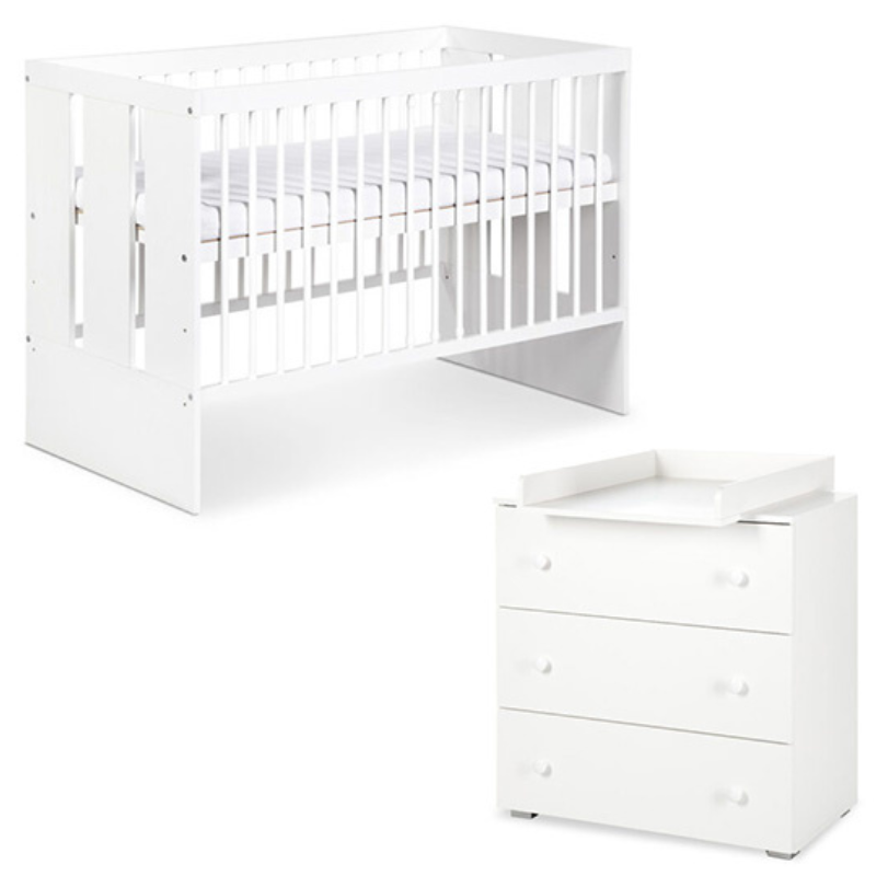 Ολοκληρωμένο Βρεφικό Δωμάτιο Paula Λευκό 120x60cm