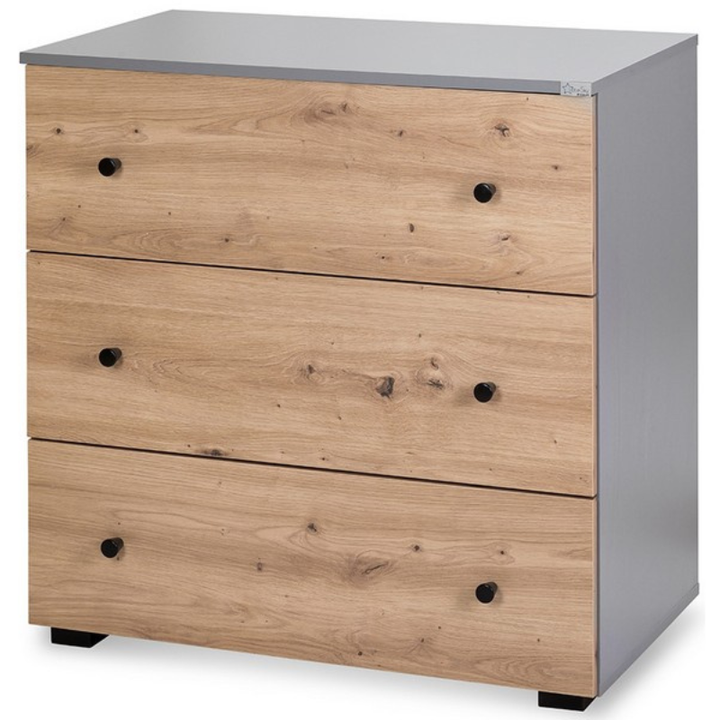 Βρεφική Συρταριέρα Pauline Φυσικό Ξύλο/ Γκρι