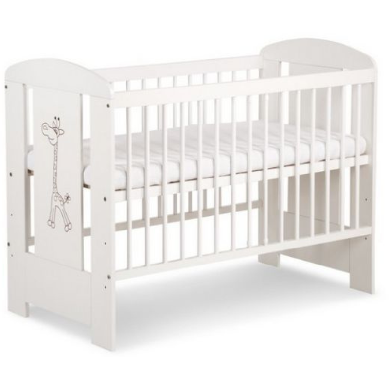 Βρεφικό Κρεβάτι Giraffe Λευκό 120x60cm